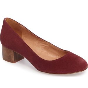 Madewell Ella Block Heel Pumps in Red size 9.5